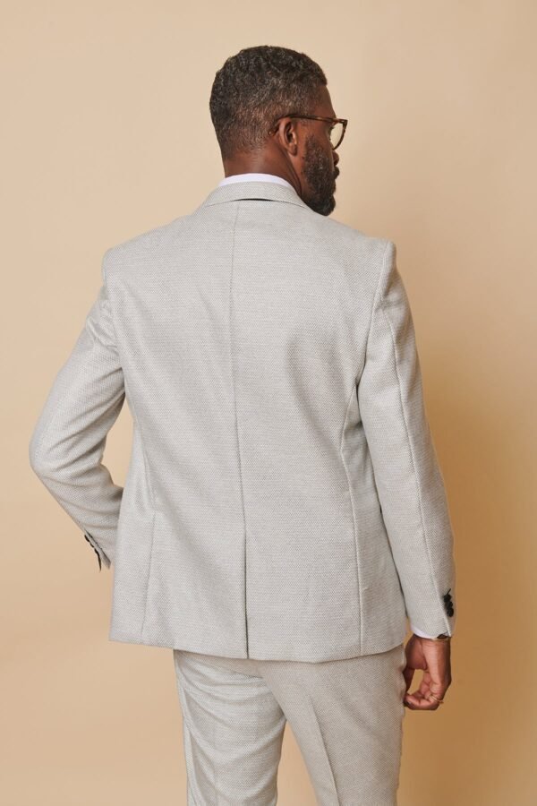 SPENCER - Stone Tux Lapel Blazer - Image 6
