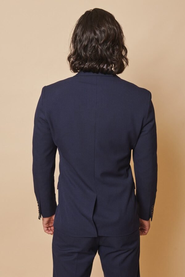 Former Sunderland Football Michael Gray in Bromley Navy Double-Breasted Suit - Image 7