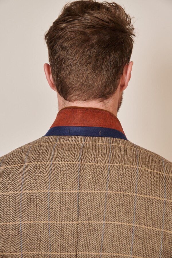 The WHU Collection - TED Tan Tweed Check Three Piece Suit As Worn By Lukasz Fabianski - Image 14