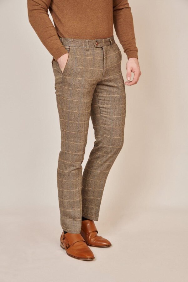 The WHU Collection - TED Tan Tweed Check Three Piece Suit As Worn By Lukasz Fabianski - Image 13