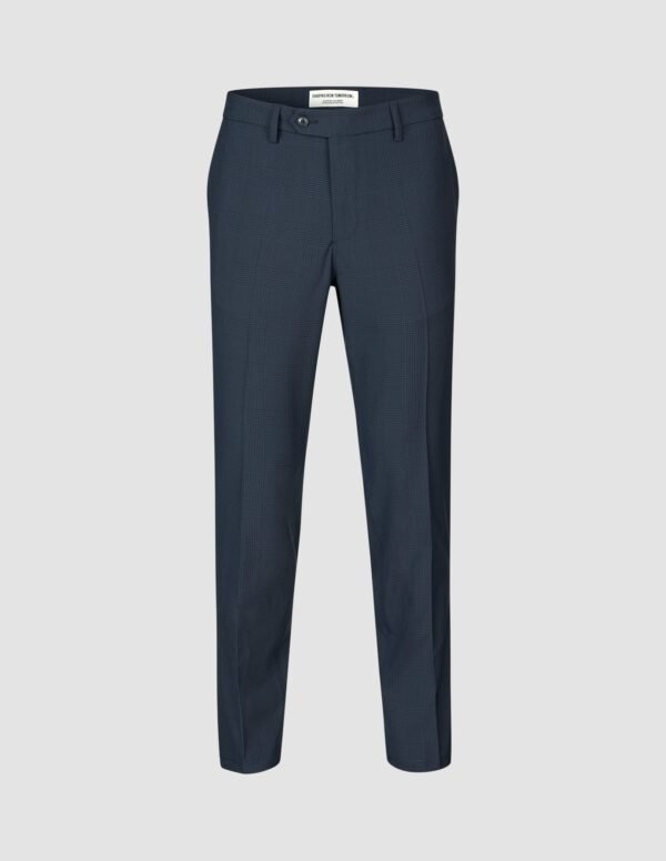 Essential Suit Pants Regular Dark Blue Check - Image 3