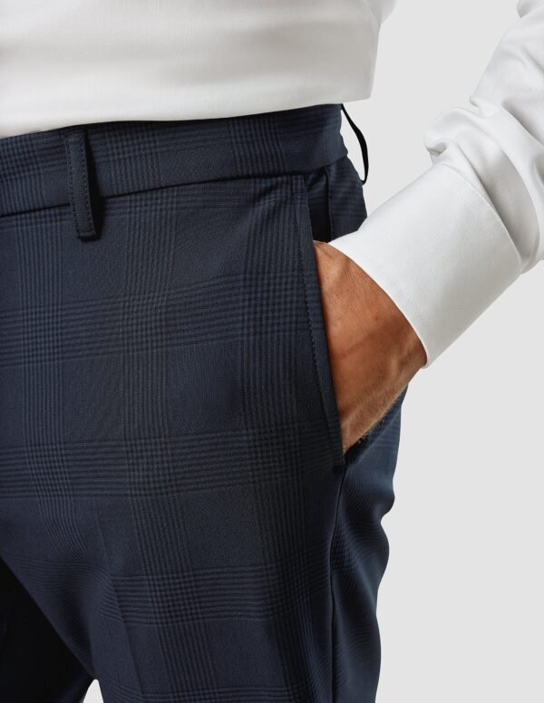 Essential Suit Pants Slim Dark Blue Check - Image 6