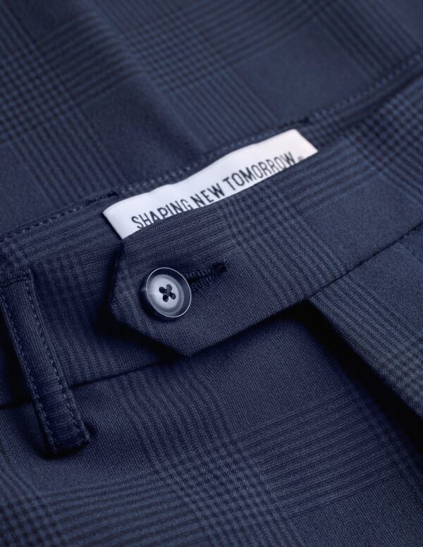 Essential Suit Pants Slim Dark Blue Check - Image 7