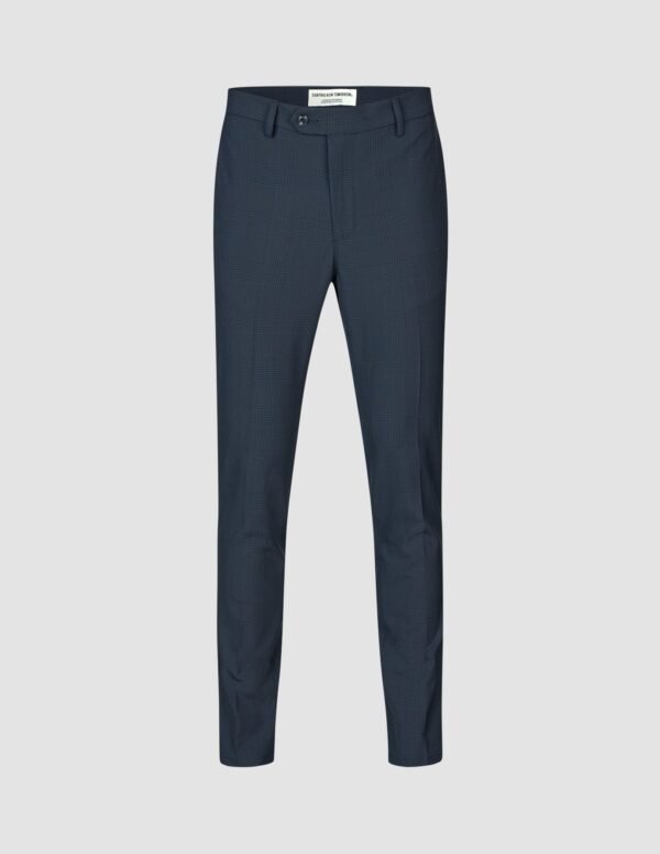 Essential Suit Pants Slim Dark Blue Check - Image 3