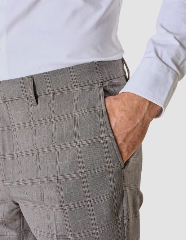 Essential Suit Checked Pants Regular Sterling Grey - Image 5