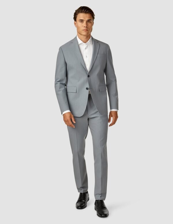 Essential Suit Pants Regular Light Blue Melange - Image 2