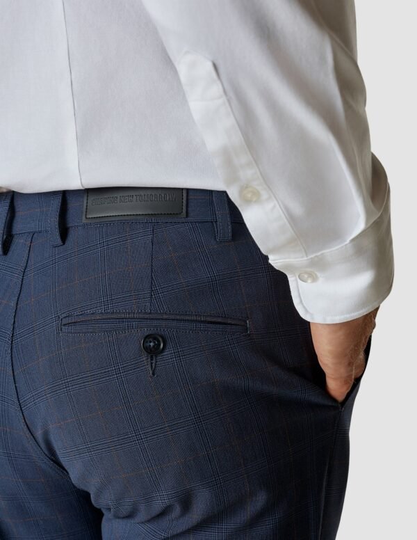 Essential Suit Pants Slim Royal Blue Check - Image 6