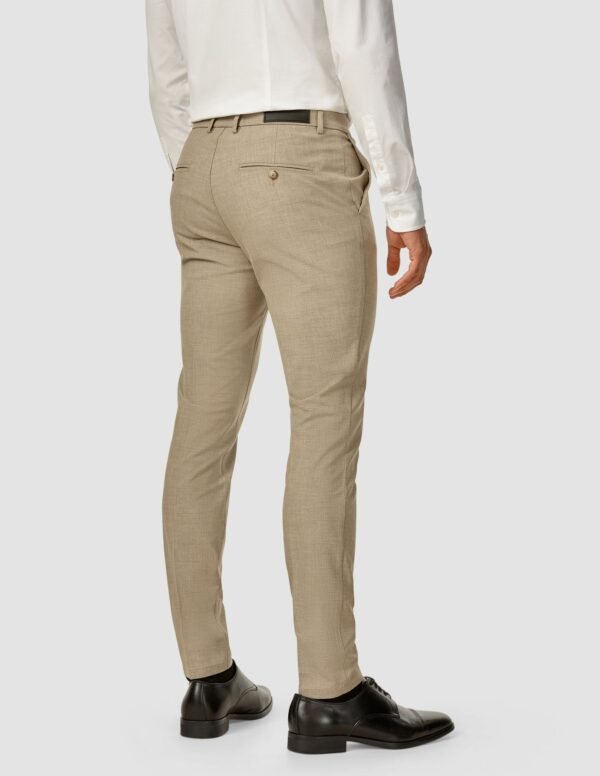 Essential Suit Pants Slim Beige Melange - Image 5
