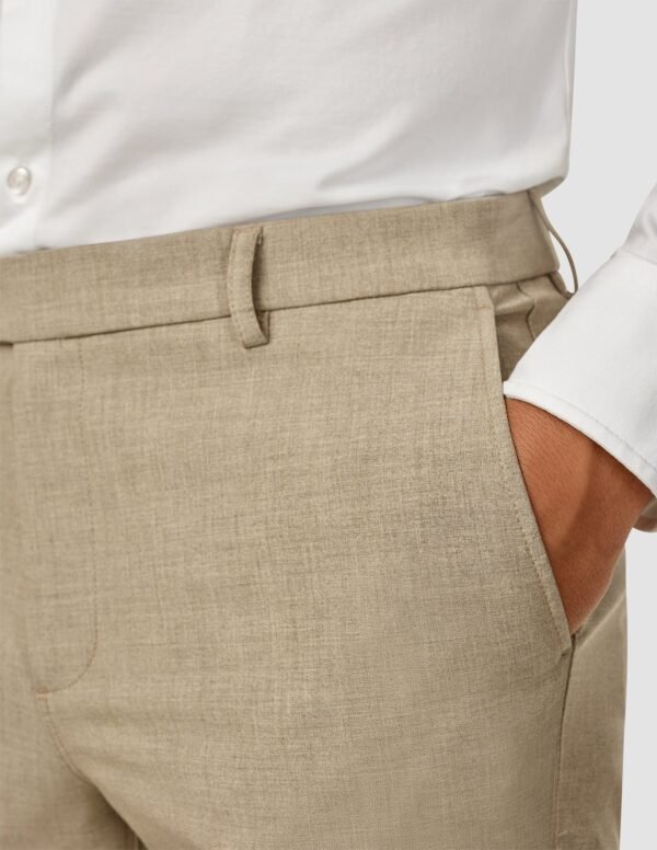 Essential Suit Pants Slim Beige Melange - Image 7