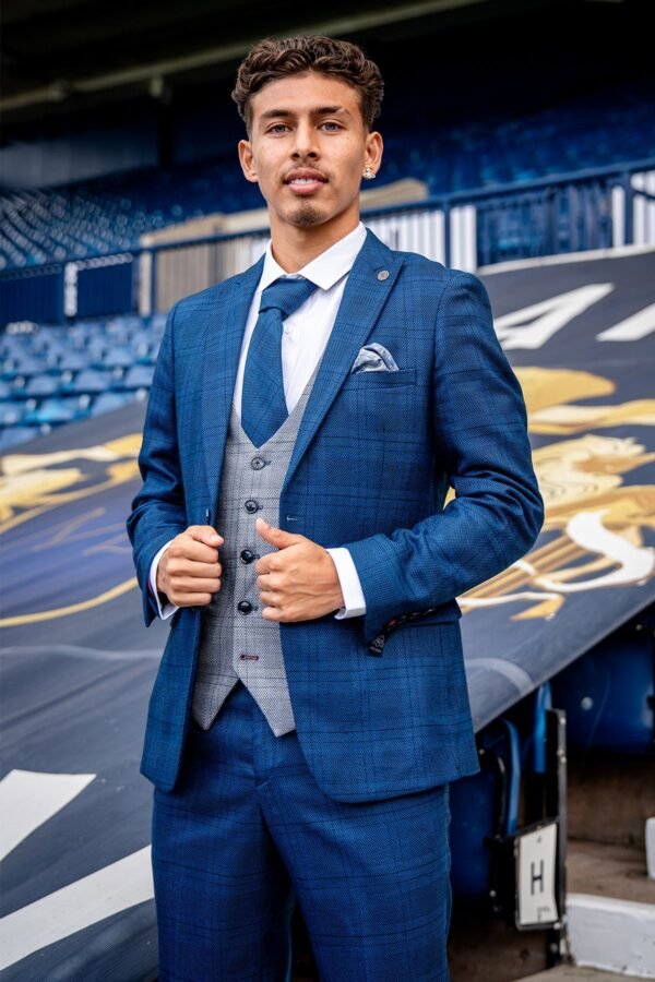 The WBA Collection - JERRY Blue Suit with Jerry Grey Waistcoat As Worn By Jeremy Sarmiento - Image 2