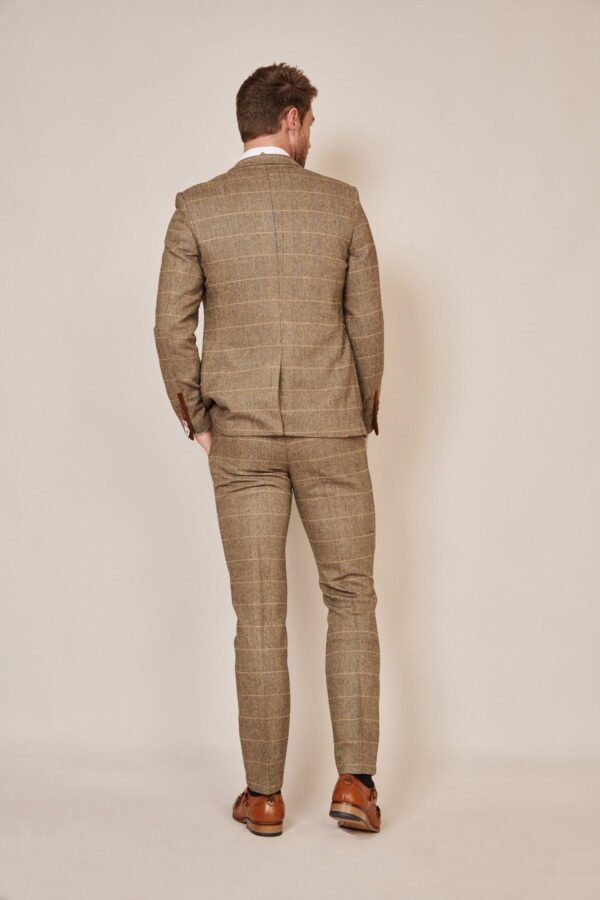 The WHU Collection - TED Tan Tweed Check Three Piece Suit As Worn By Lukasz Fabianski - Image 8